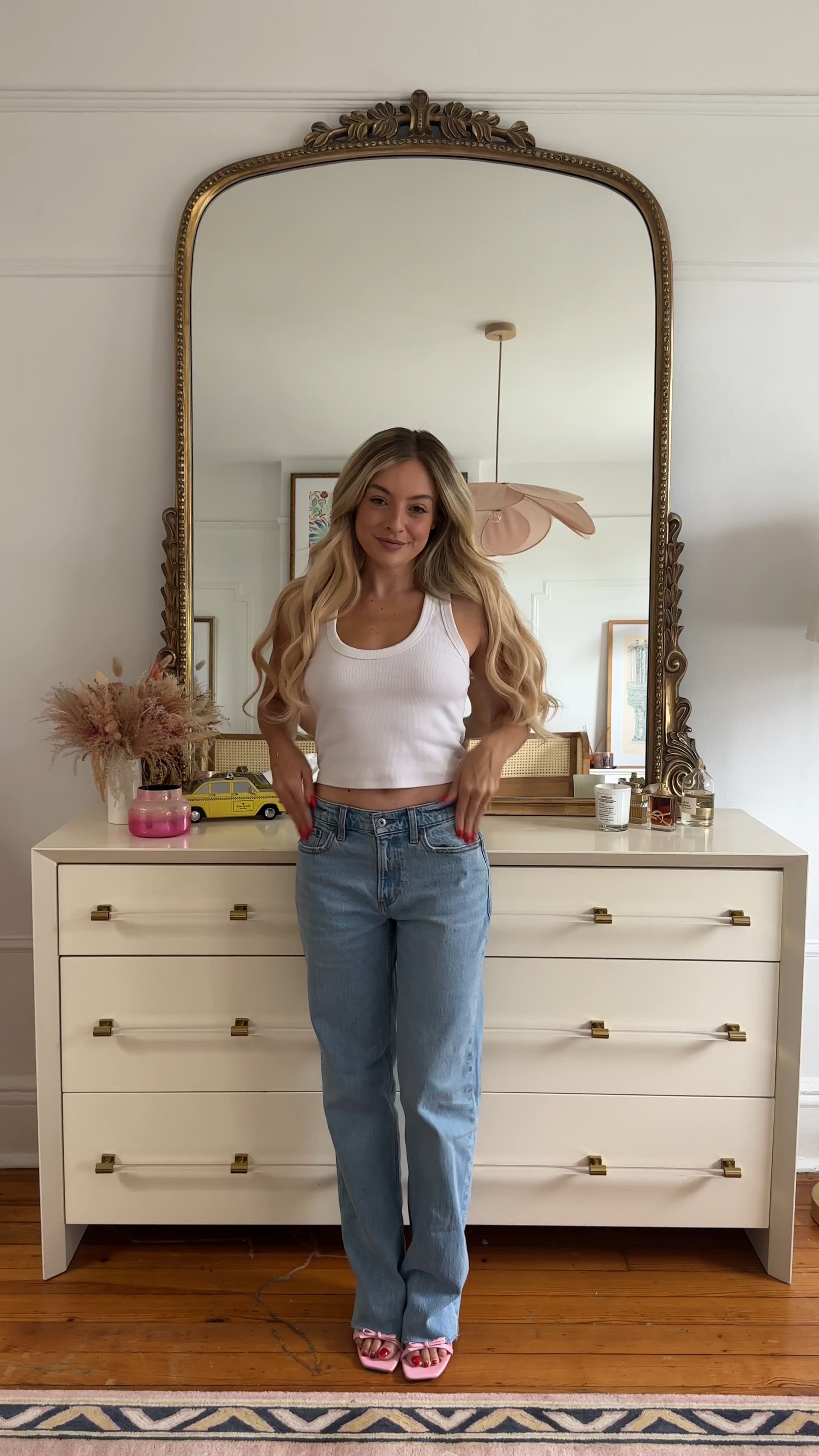 Abercrombie & Fitch Semi Annual Denim Sale Try-on 👖 25% off all denim with stackable promo code DENIMAF for an additional 15% off! 💙

Pair 1: Low Rise Baggy Jean in Medium with Raw Hem, wearing size 25R. Fits large size down if between sizes. 

Pair 2: High Rise Cropped Wide Leg Jean in Medium with Raw Hem, wearing size 25R. Fits large size down if between sizes.

Pair 3: High Rise Loose Jean in Dark, wearing size 25R. Fits large size down (I’ll be exchanging for 24R) 

Pair 4: Ultra High Rise Stretch Flare Jean in Medium, wearing size 25R. Fits true to size if not slightly small - has great stretch! 

Pair 5: Ultra High Rise Ankle Straight Jean in Light, wearing size 25R. Fits true to size.

#LTKSaleAlert #LTKxAF #LTKFindsUnder100