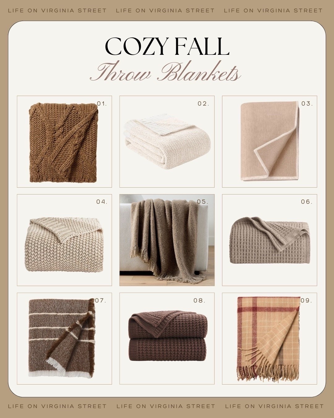 Cozy fall throw blankets 🙌🏻🙌🏻

Fall style, fall home style 


#LTKSeasonal #LTKHome #LTKStyleTip