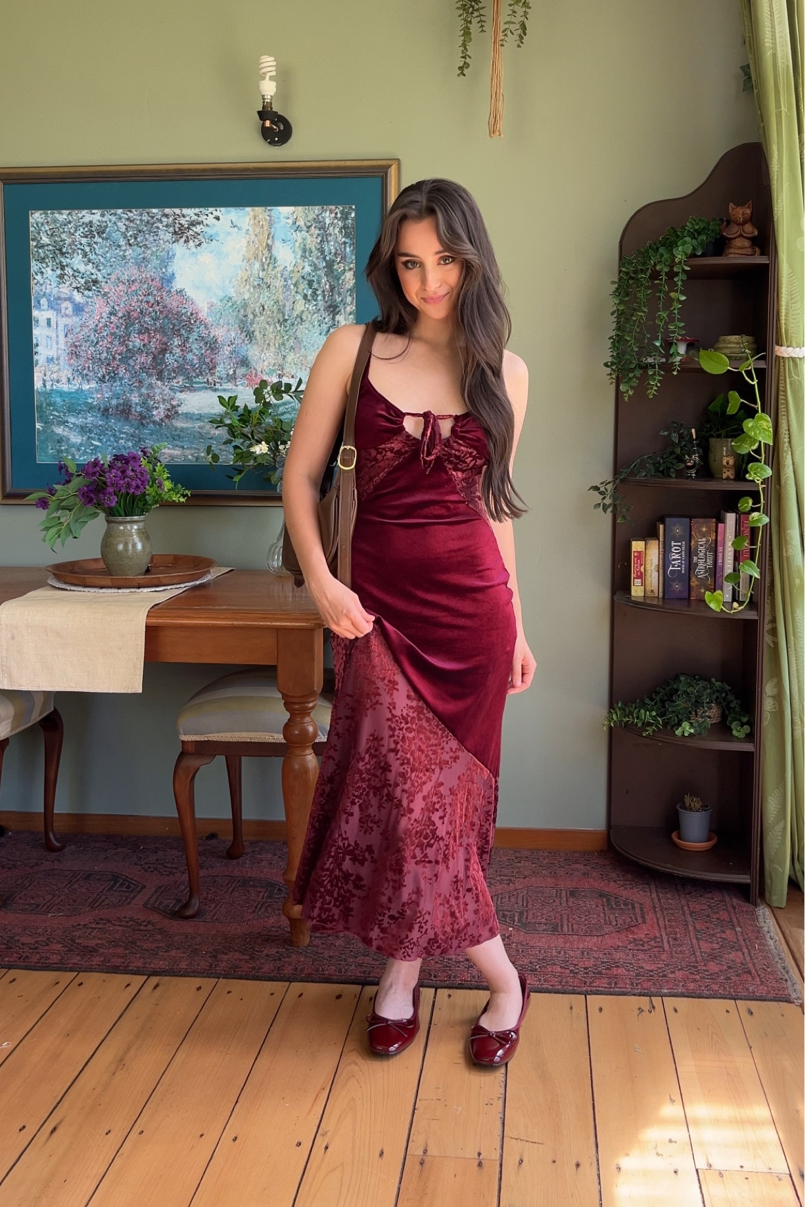 The most elegant velvet red dress ❤️ #datenight #outfitinspo #dress