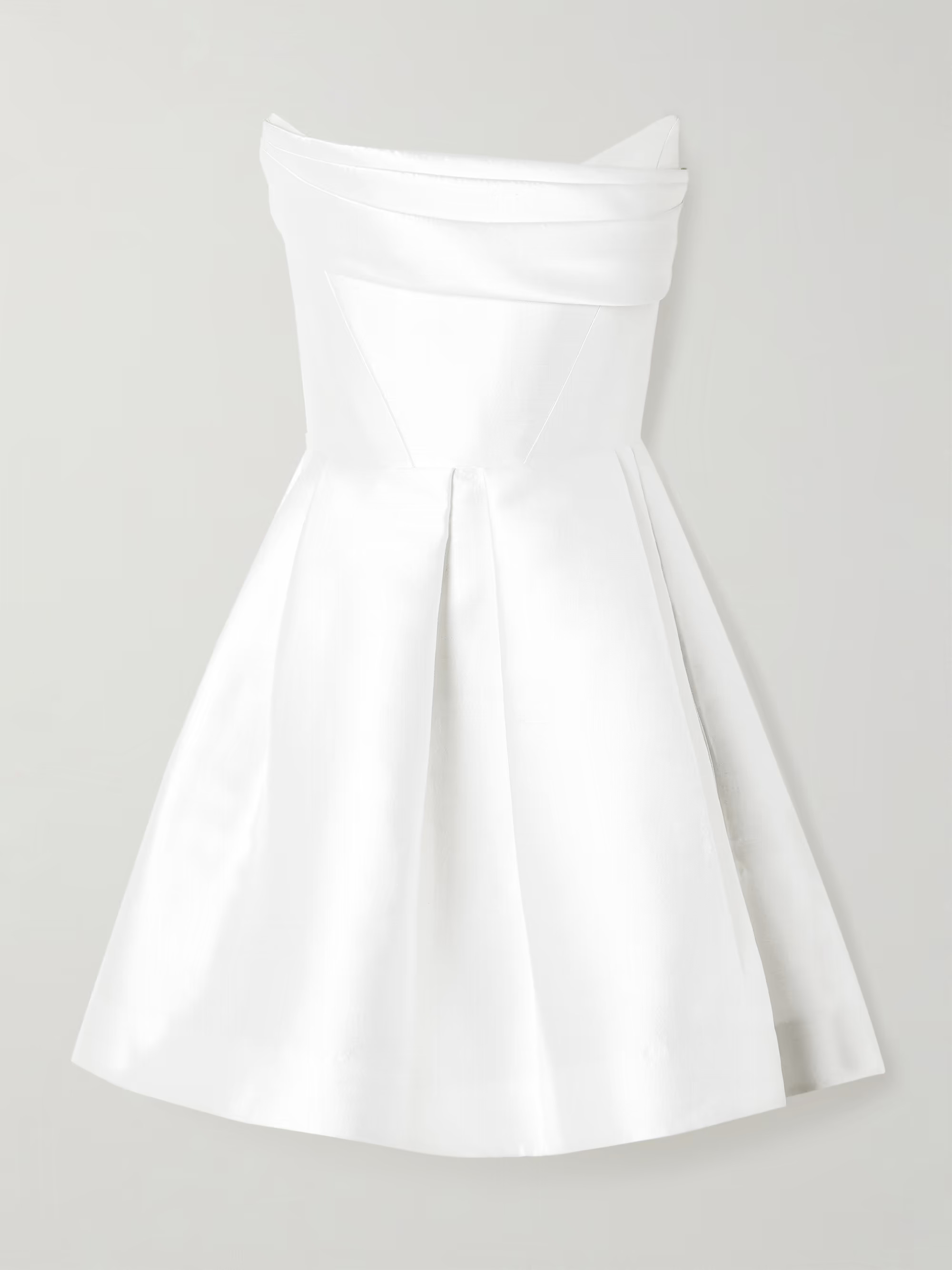 Strapless draped sateen mini dress | NET-A-PORTER (UK & EU)