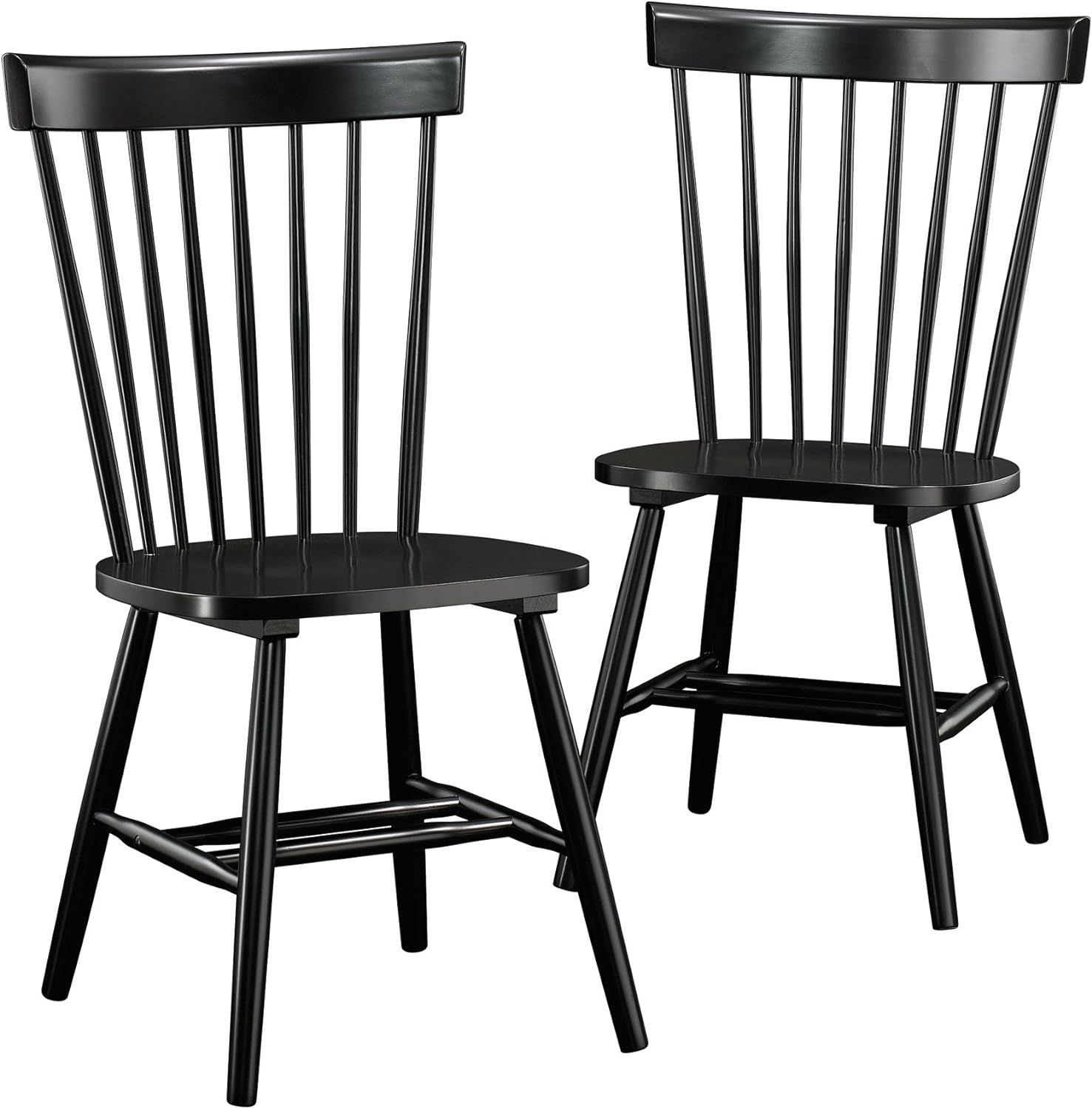 Sauder New Grange Spindle Back Chairs, Black finish | Amazon (US)