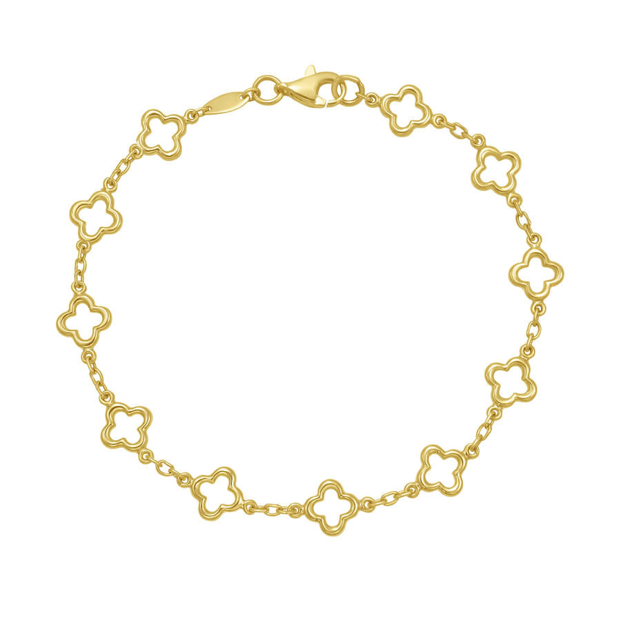 Kylie Harper Ladies 14k Gold Fashion Clover Link Bracelet | Jomashop.com & JomaDeals.com