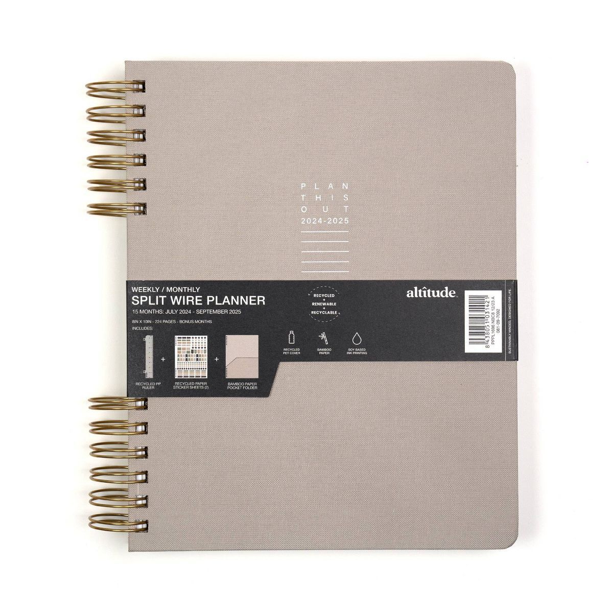 Altitude 2024-25 Weekly/Monthly Academic Planner 10"x8" Warm Gray | Target