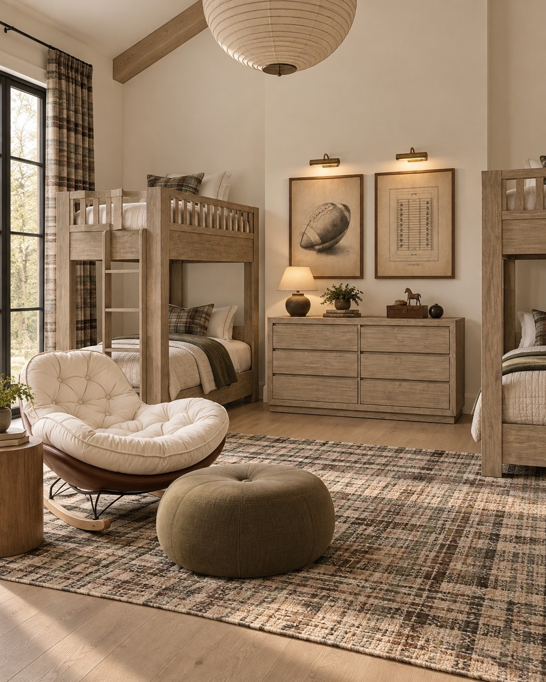 Obsessing over this bunk room inspiration! The perfect space if you have a large family and host, a vacation home, or a shared bedroom for boys to grow into! All Wayfair!

#LTKHome