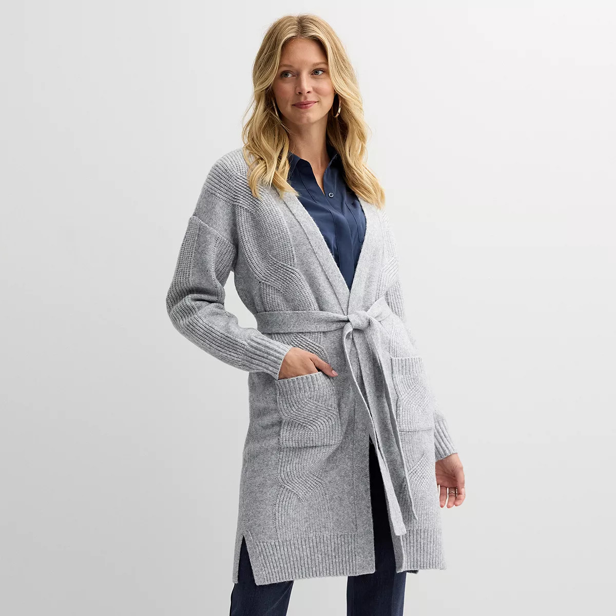 Women's Nine West Belted Cardigan | Kohl's
