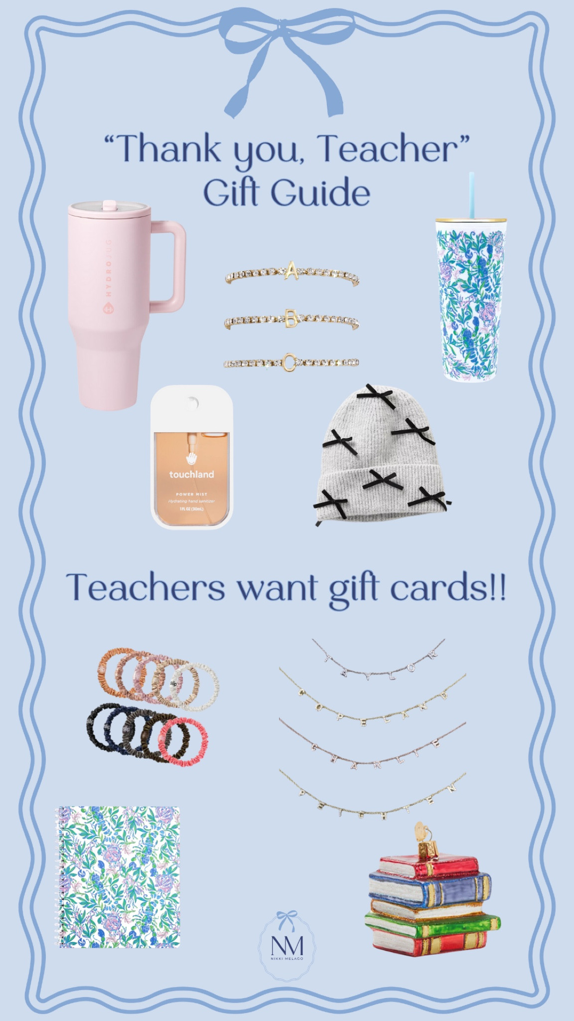 Gift Guide for teachers…for the most part, all they want is a gift card. Ideally to visa/mastercard/amex. Second choices are amazon/target. They prefer larger amounts vs a bunch of small ones. (Quality over quantity), if you’re someone that really wants to get something for them to unwrap, here are some easy ideas but seriously consider the gift card! 

#LTKGiftGuide #LTKHoliday #LTKCyberWeek