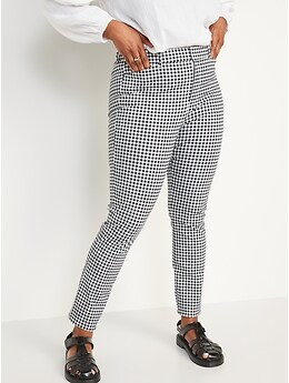High-Waisted Gingham Pixie Skinny Ankle Pants for Women | Old Navy (US)