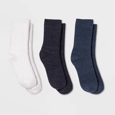 Women's 3pk Textured Crew Socks - Universal Thread 4-10 | Target