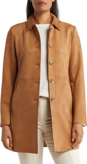 Faux Suede Car Coat | Nordstrom Rack