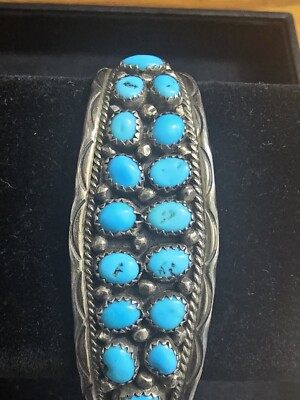 Anita Whitegoat Navajo Old Pawn Sterling Silver & Turquoise Cuff Bracelet  | eBay | eBay US