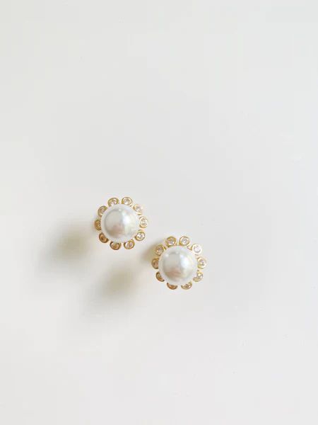 stud collection: pearl + embellished bubble stud | Nicola Bathie Jewelry