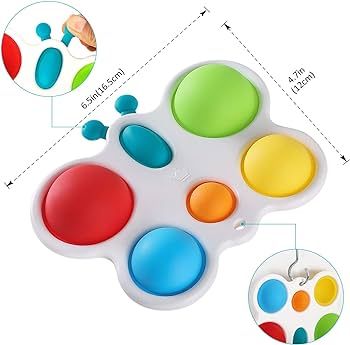 Baby Silicone Dimples Toys, Brain Teaser Simple Sensory Toys for Toddlers, Silicone Flipping Boar... | Amazon (US)