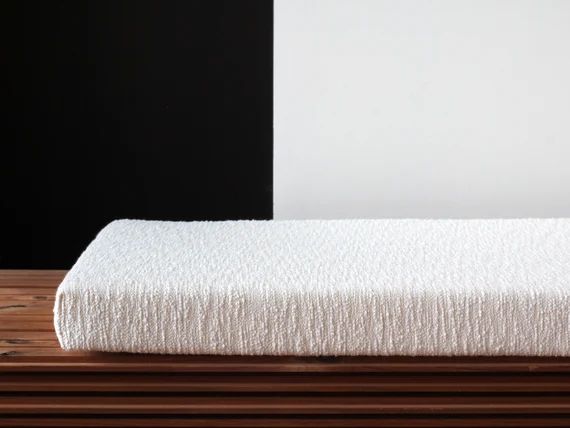 Cream Ivory White Boucle Bench Cushion in Custom Sizes for - Etsy | Etsy (US)