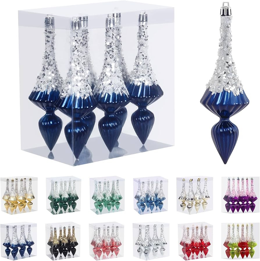 RoseCraft Christmas Ornaments Set, 6.3Inch Plastic Shatterproof Christmas Ball Hanging Ornaments ... | Amazon (US)