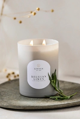Linnea Candle, Belgian Linen | Anthropologie (US)