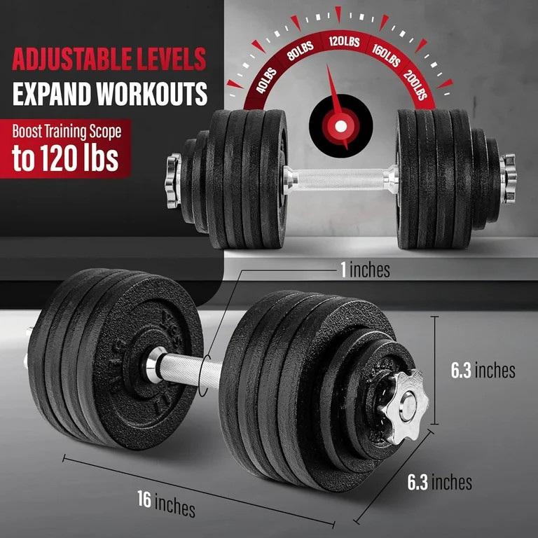 Yes4All Adjustable Dumbbells Weight Set, 105 lb | Walmart (US)