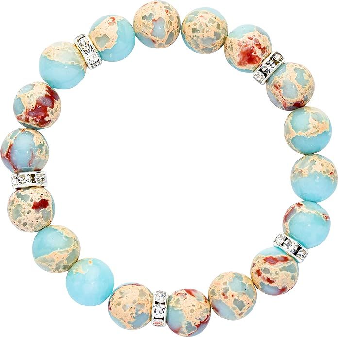 Zoey Sally Shoushan Stone Bracelet for Women- Anxiety Bracelet, Healing Bracelets for Women, Crys... | Amazon (US)