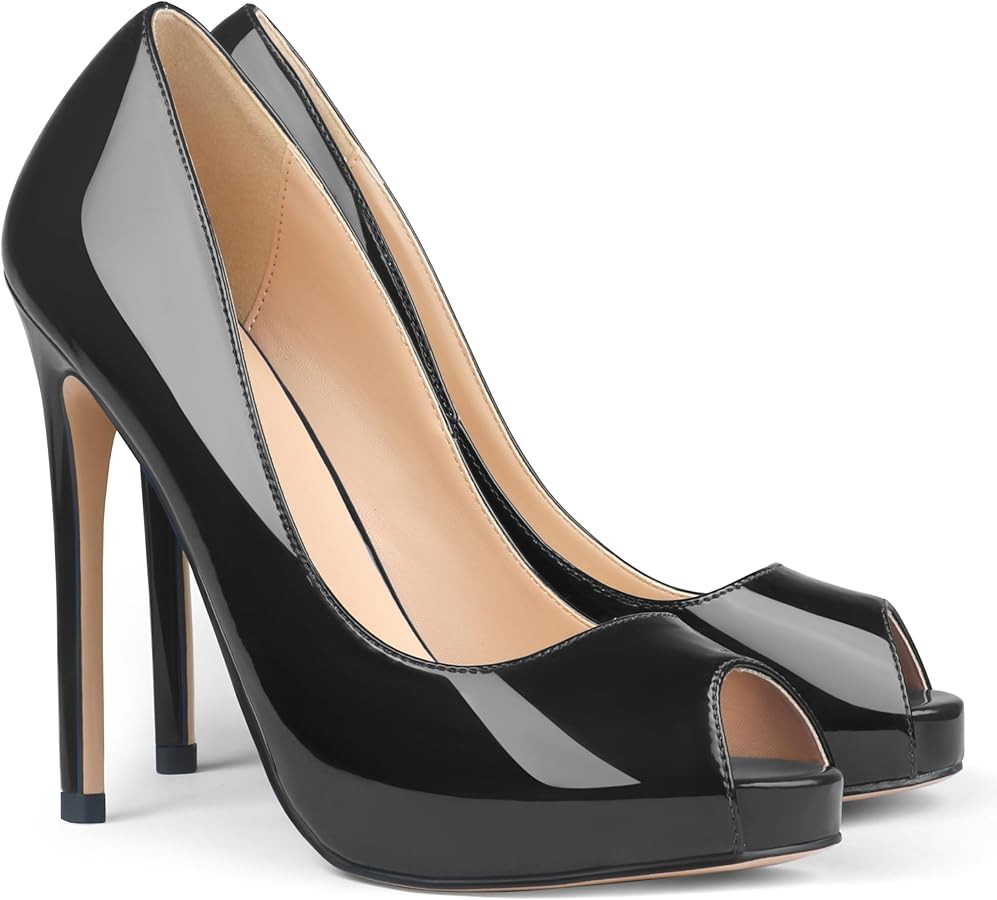 Eithy Women's Thin High Heels Pumps Platforms Shoes for Party Daily Wears | Amazon (US)
