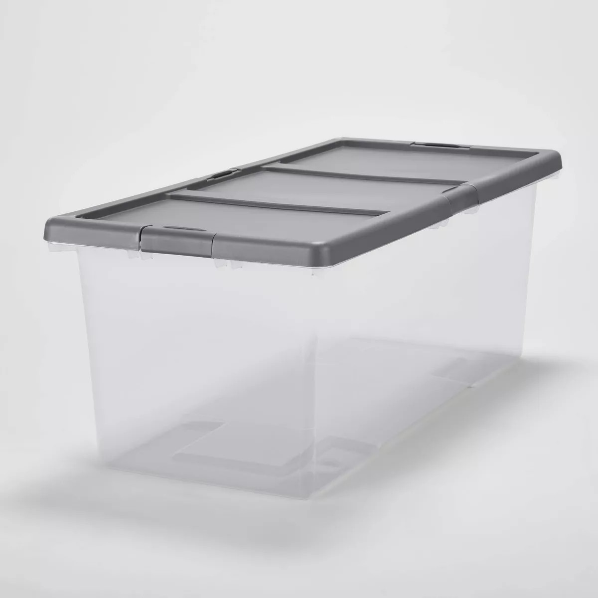 Extra Large Latching Clear Storage Box - Brightroom™: Stackable Utility Tote with Built-In Hand... | Target