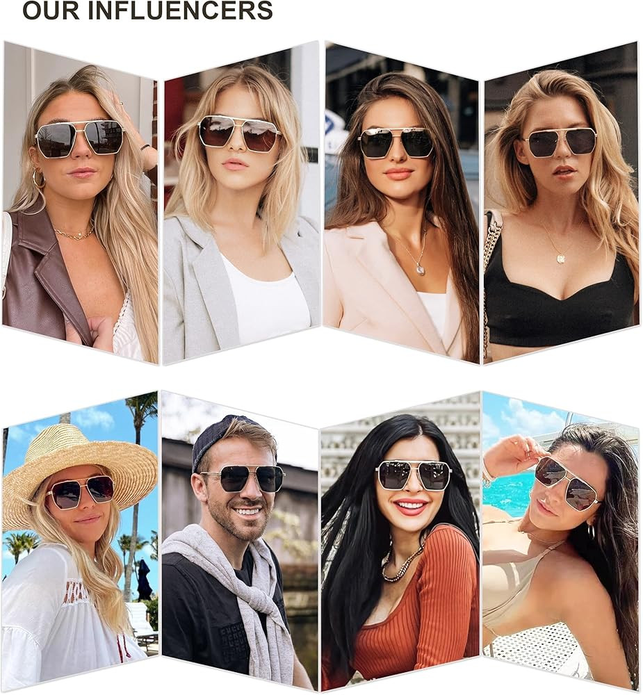 SOJOS Retro Oversized Square Polarized Sunglasses for Women Men Vintage Shades Classic Large Meta... | Amazon (US)