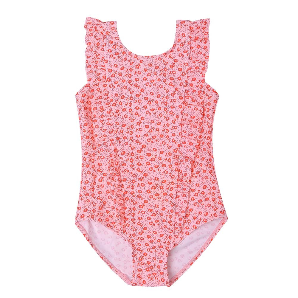 LIZENS Girls Swimsuit Kids Scalloped One Piece Ruffle Swimsuit Girls Swimwear Print | Amazon (US)