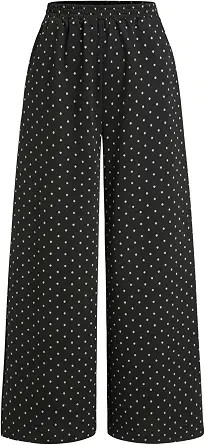 CIDER Women Leopard Print Wide Leg Lounge Pants Sweatpants Trousers | Elastic Waist,Side Pockets,... | Amazon (US)