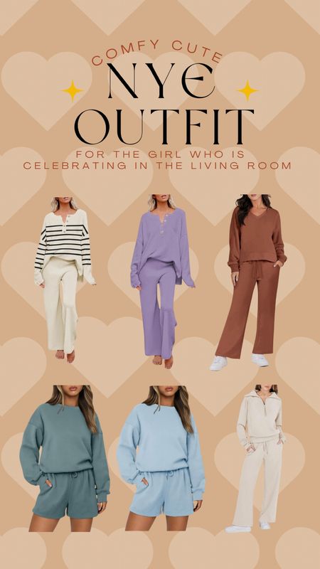 Last minute NYE going out outfits that will still arrive before Dec 31 or Jan 1. New Year’s Eve and Day outfit ideas from Amazon 🤍 “Comfy, cute loungewear set” version! 

#LTKstyletip #LTKparties #LTKHoliday