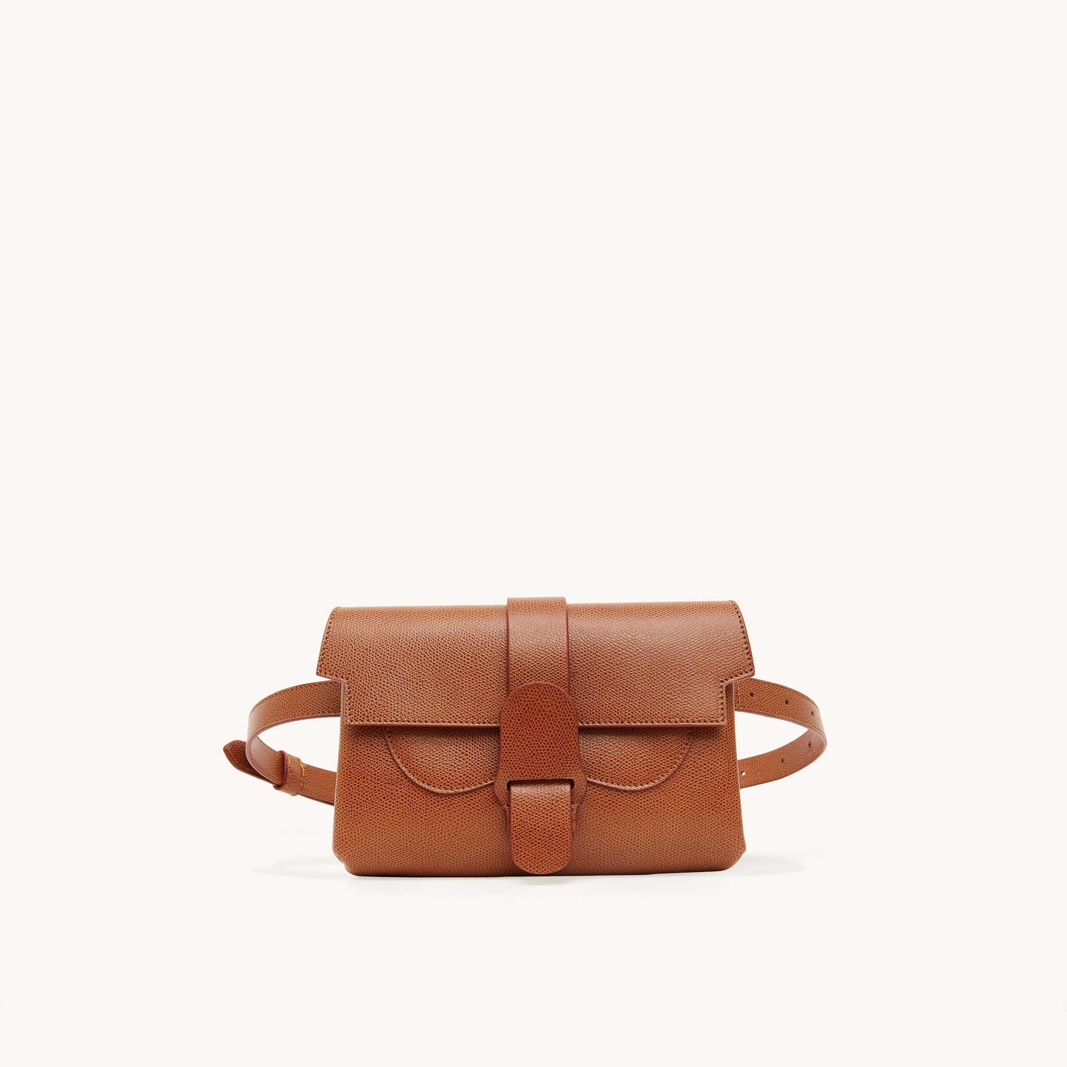 Aria Belt Bag, Brown Leather Bag, Cardigan with Pockets, Fall Purse, Collared Cardigan | Senreve