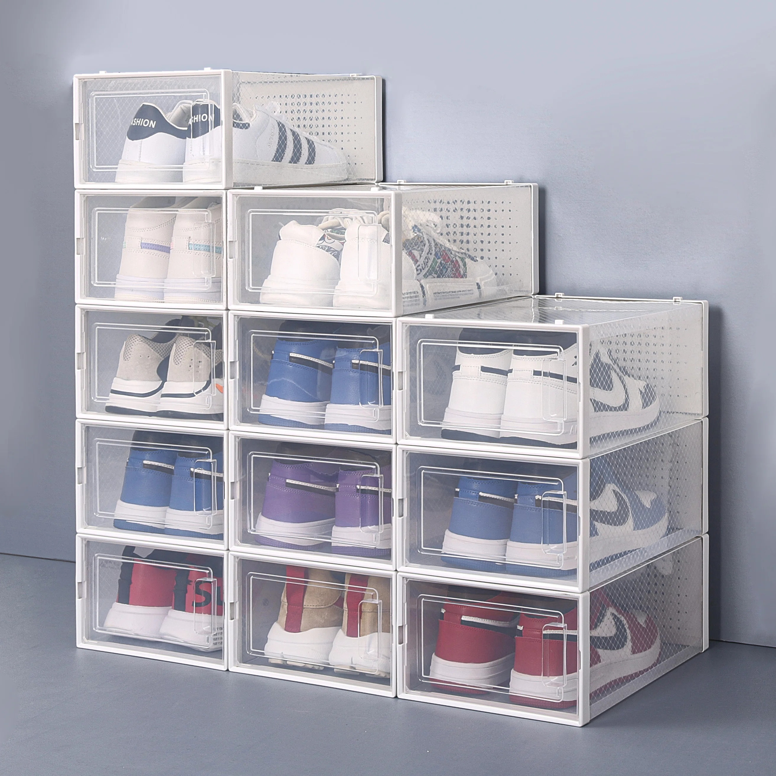 Rebrilliant 12 Stackable Shoe Storage Box & Reviews | Wayfair | Wayfair North America