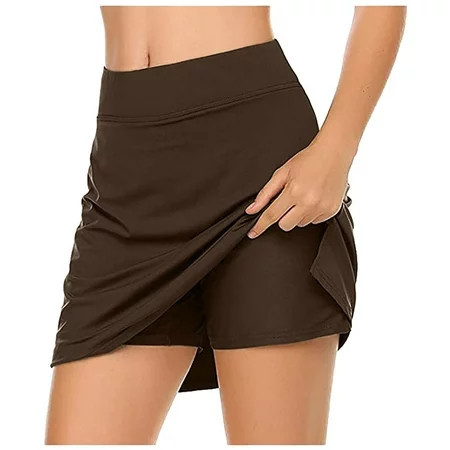 Circle Skirt Pockets Lightweight Skirt Skort Performance Sport Golf Women s Running Tennis for Active Skirt | Walmart (US)