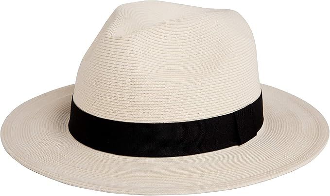 Pineapple&Star Sun Straw Fedora Beach Hat Fine Braid UPF50+ for Both Women Men… | Amazon (US)