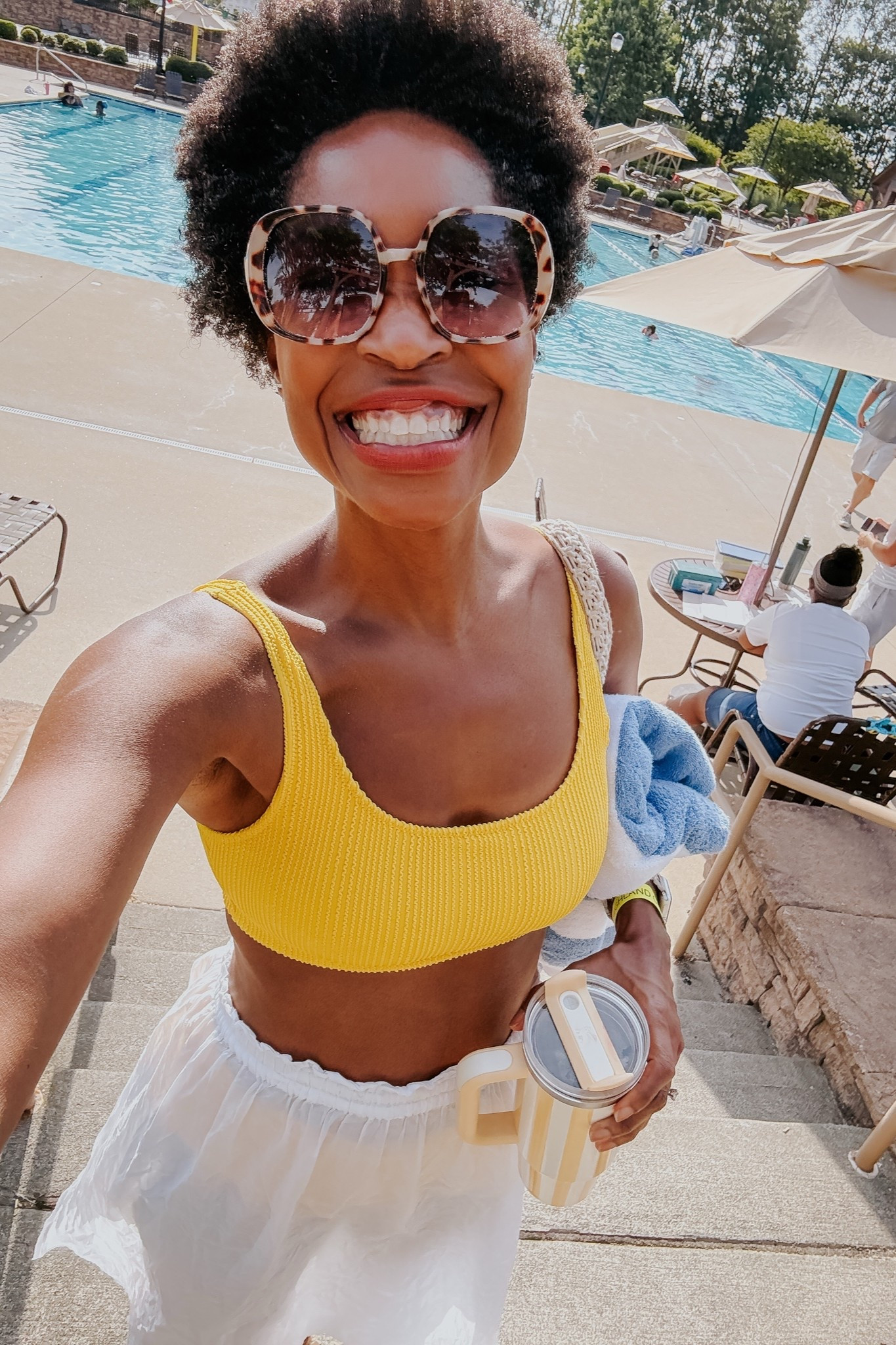 Fun two piece, with full coverage bottoms! Vacation outfit, beach vacation outfit, hot deal today- under $30 for both pieces. I have it in red too! Comes in 12 colors!

#LTKOver40 #LTKTall #LTKSaleAlert