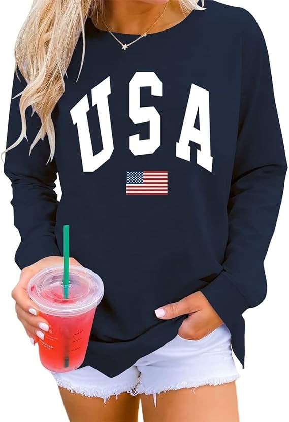 Dressmine Womens Casual Long Sleeve Graphic Tee Shirts Crew Neck Sweatshirts Pullover Tops for Wo... | Amazon (US)