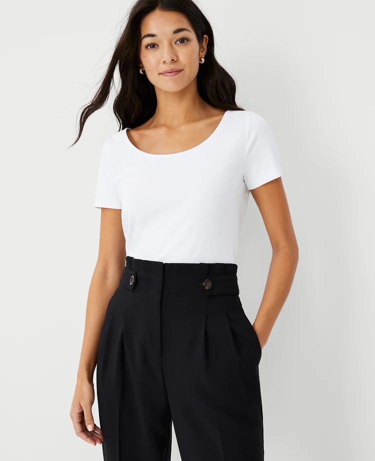 Petite Scoop Neck Top | Ann Taylor (US)