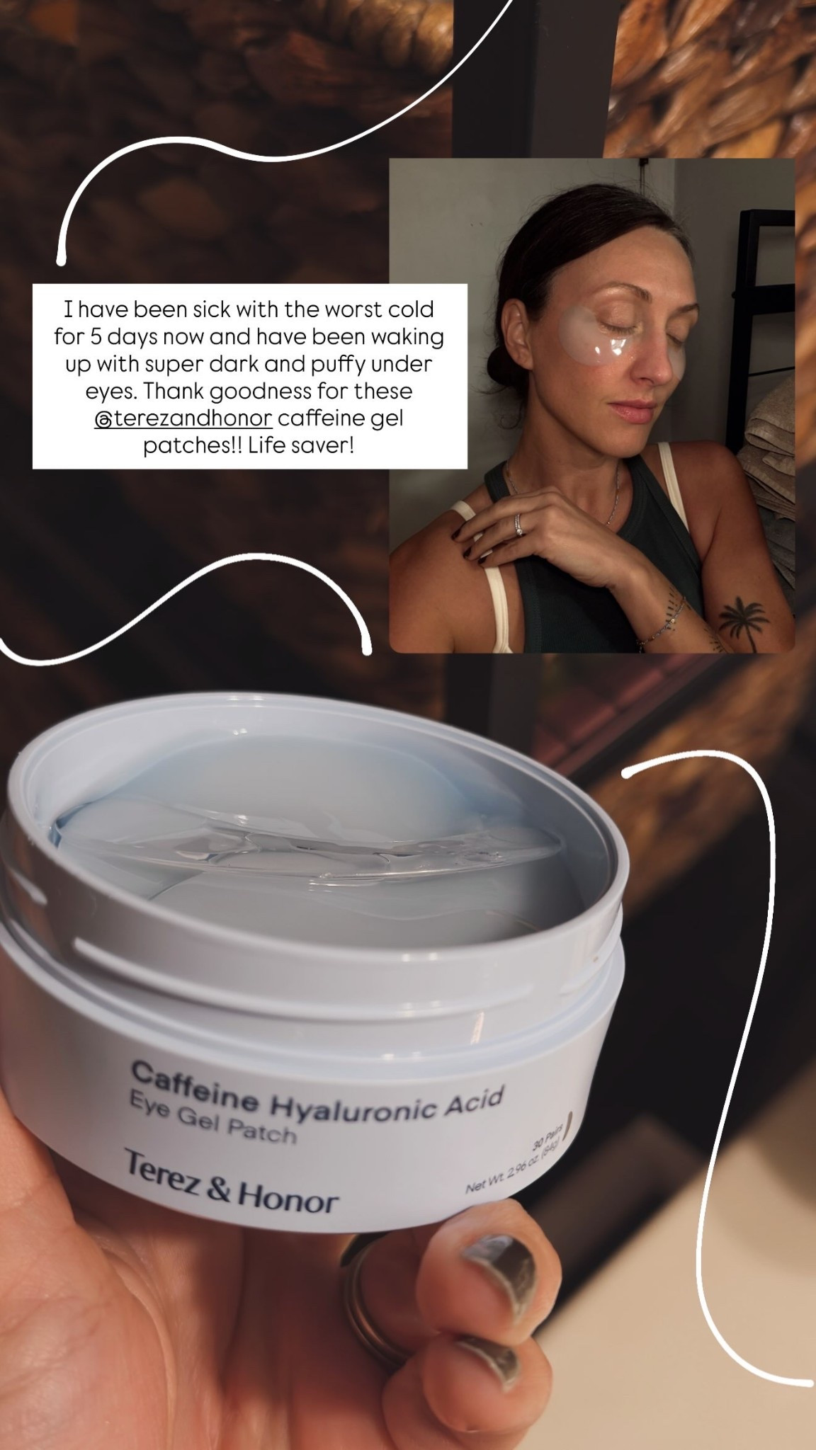 I have been sick with the worst cold for 5 days now and have been waking up with super dark and puffy under eyes. Thank goodness for these caffeine gel patches!! Life saver!

I just saw it’s also on sale 💃

#LTKootd #LTKSaleAlert #LTKBeauty
