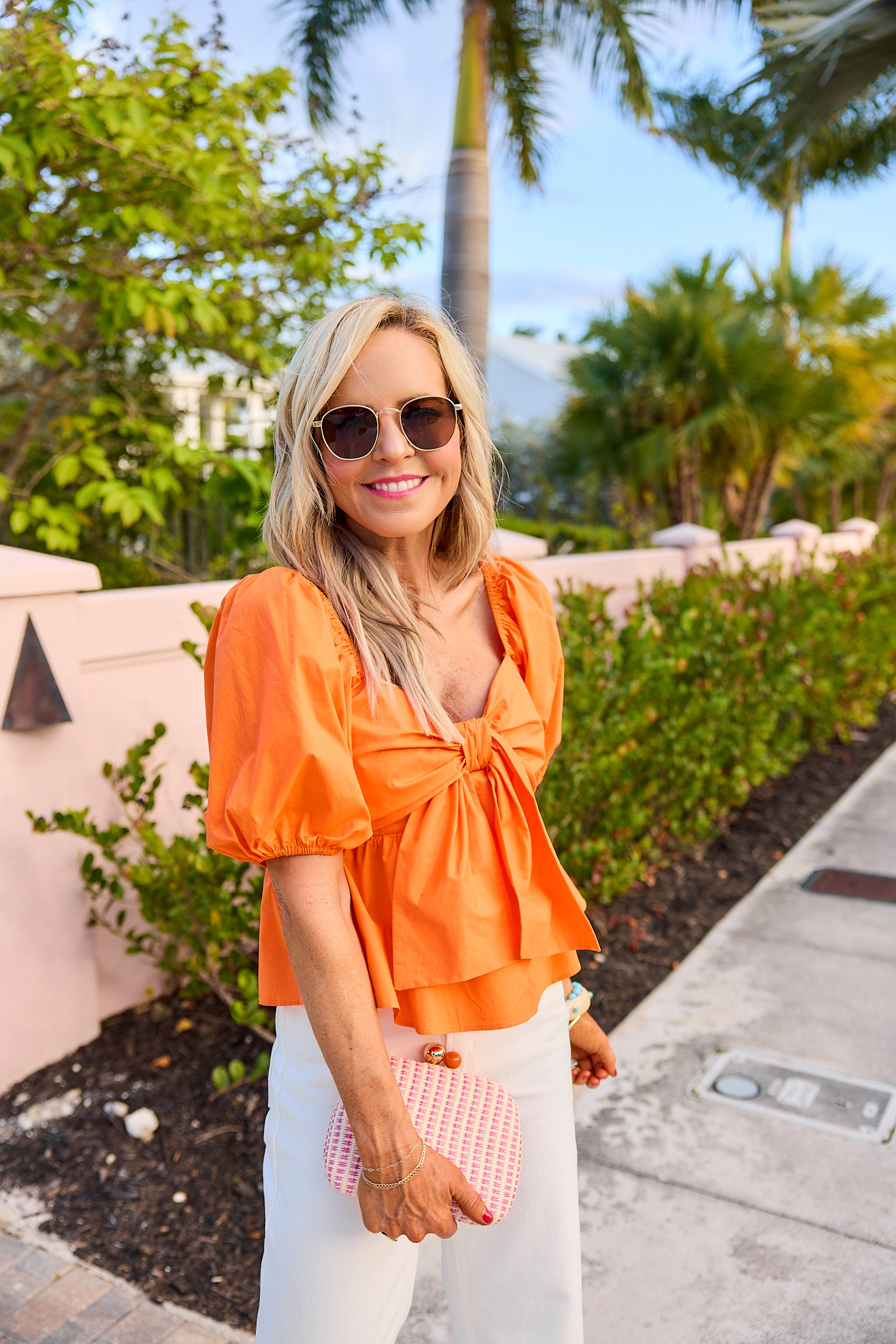 serving sunshine in this one ☀️🍊 from my Avara x Natasha Summer Spritz Collection—this bright puff sleeve top with white pants is such a fun, statement summer look 💗 use code NATASHA15 for 15% off 🫶

#LTKootd #LTKSeasonal