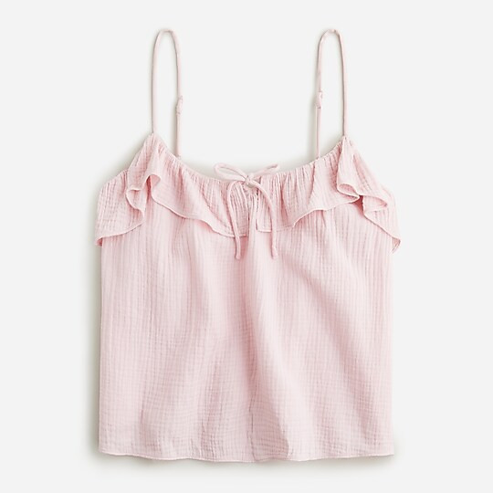 Ruffle soft gauze camisole | J. Crew US