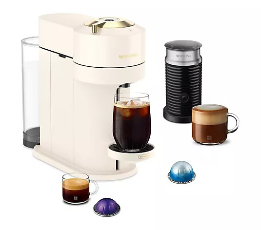 Make Your Selection: Nespresso Vertuo Next Coffee Maker & Frother, White/Gold | QVC
