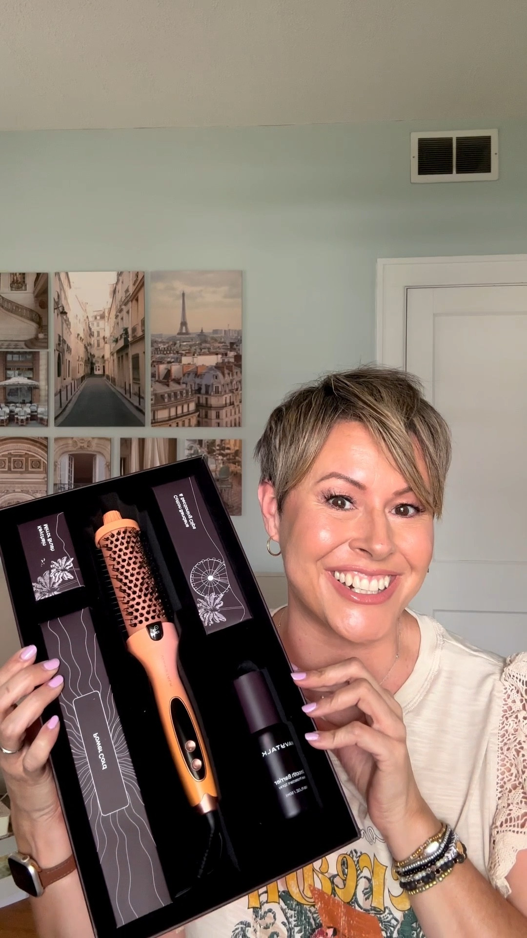 I wasn’t sure how this bundle would work on my short hair, but it gave me the sleekest, soft volume without overdoing it 🙌🏼

The blowout brush smooths everything out while still giving lift (which is KEY for a pixie), and my hair feels so soft + polished, not stiff or overstyled.

Perfect if you want that “put together but still easy” look… especially for busy mornings 🤍

Bonus: it comes with a heat protectant + extras, so it’s kind of an all-in-one situation ✔️

If you have short hair and struggle with volume + control this one surprised me in the best way.

#LTKBeauty #LTKOver40 #LTKSaleAlert
