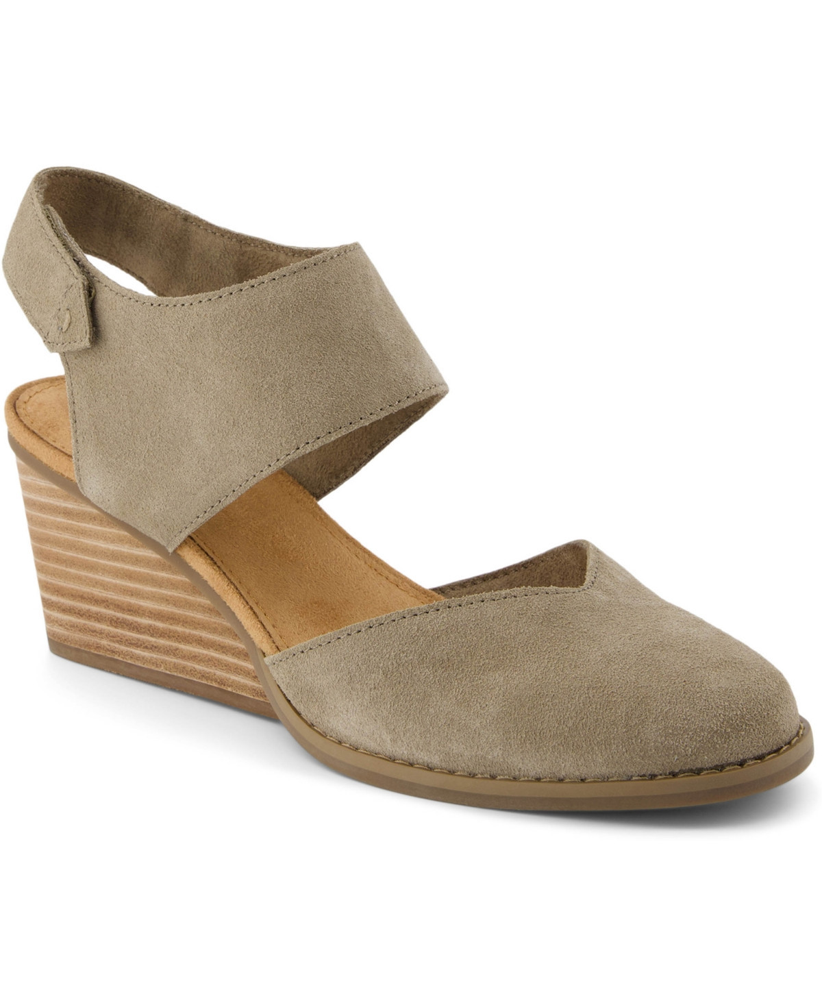 Toms Women's Madison Wedge Heel Sandals - Dune Suede | Macy's