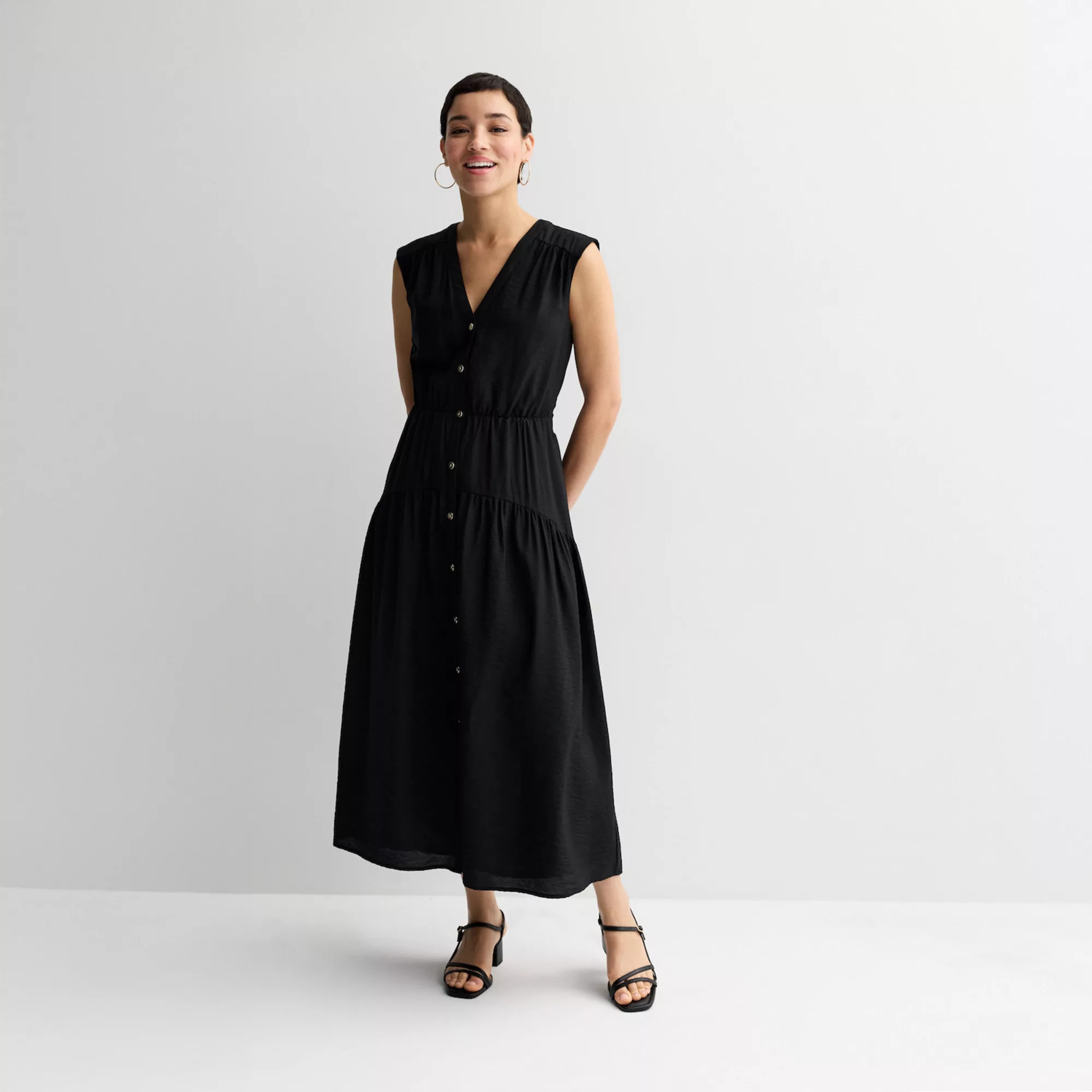 Women's Nine West Button-Front Sleeveless Midi Dress | Kohl's