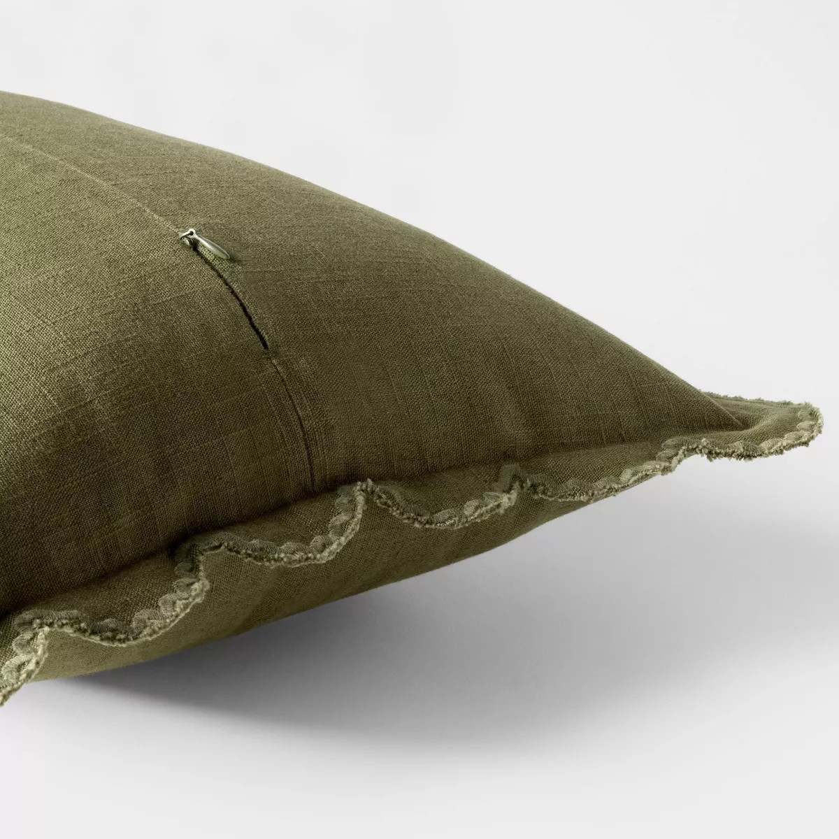 14"x20" Embroidered Season's Greetings Pillow Green - Threshold™ designed with Studio McGee | Target