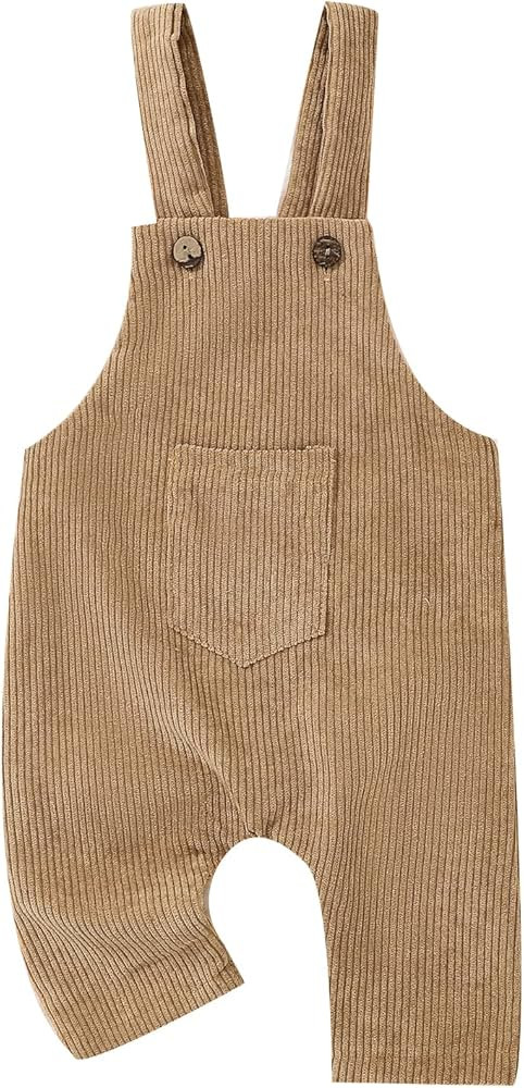 Newborn Baby Boy Girl Summer One Piece Button Suspender Overalls Jumpsuit Sleeveless Plain Romper... | Amazon (US)