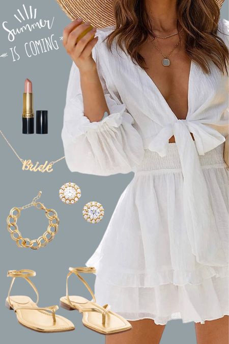 Summer outfit for the bride to be.

#wedding #whitedress #sandals #vacationoutfit #summerdresses

#LTKwedding #LTKunder50 #LTKSeasonal