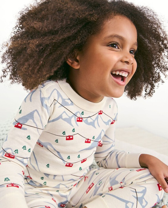 Girls' & Boys' Gondolas Holiday HannaJams™ Pajama Set in 100% Organic Combed Cotton - Size Big Kids 12 by Hanna Andersson | Hanna Andersson