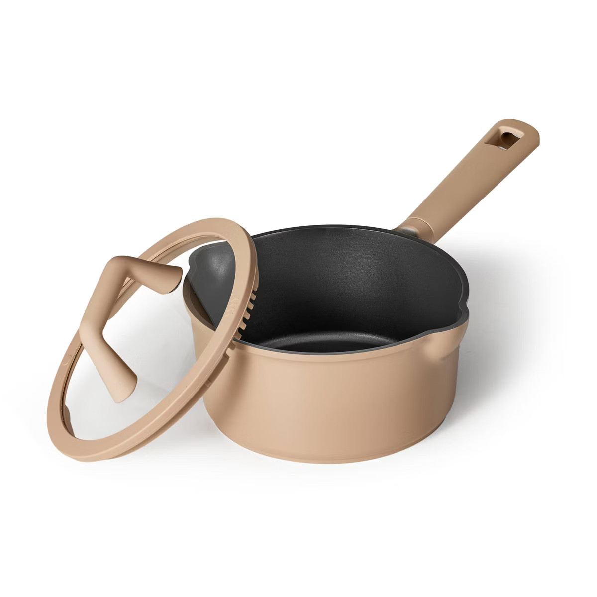 Carote 2qt Nonstick Sauce Pan with Lid Taupe | Target