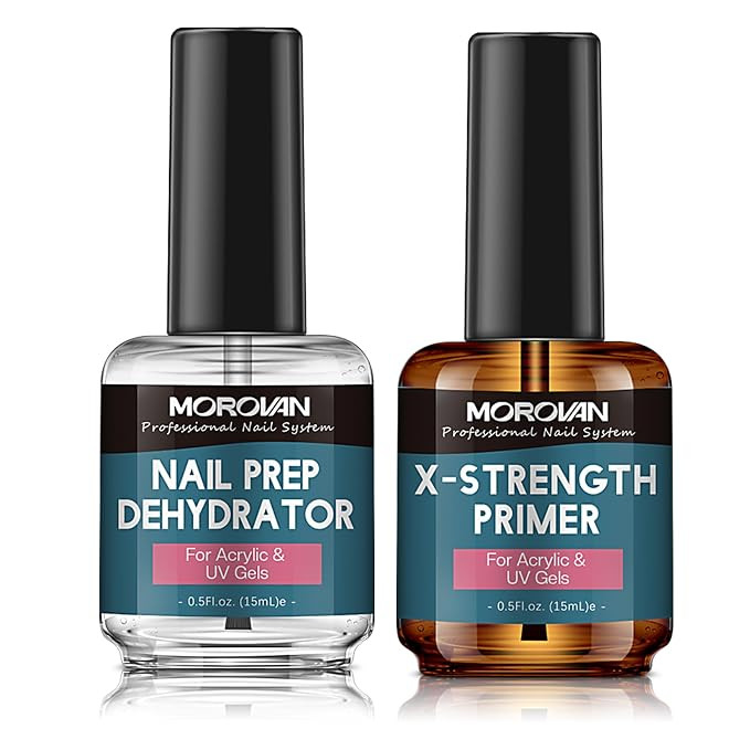 Morovan Nail Prep Dehydrator and Nail Primer X-strength, No Burn Non Acid Nail Primer and Dehydra... | Amazon (US)