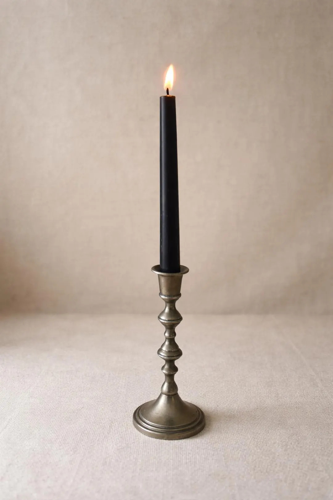 Vintage Silver Plate Candlestick Holder 7” Tall | Antique Style Pewter Tone Taper Candle Holder... | Etsy (US)