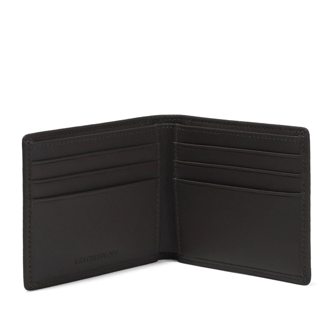Thin Bifold Wallet | Full grain leather Black Onyx | Leatherology