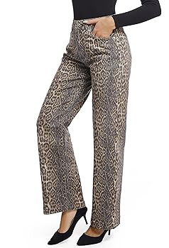 Women's Jeans Straight Leg Casual High Waisted Stretch Trendy Black Pull On Jeans for Women | Amazon (US)